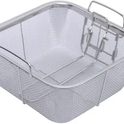 samusagya Fried Basket Square Stainless Steel Mesh French Chip Fries Chicken Basket Deep Frying Basket image 2