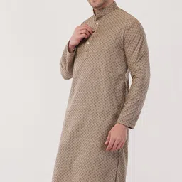 sypher boutique Pack of 2 Men Self Design Cotton Blend Straight Kurta image 3