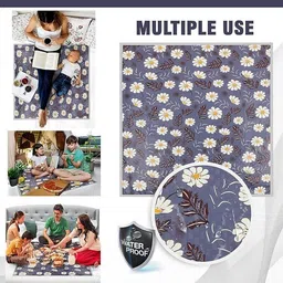 laysha handicraft Bed Server-Gry Flwr-01 Bed Server Flower image 4