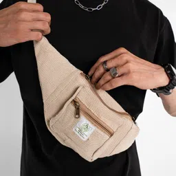 cannabie Everyday Boho Hemp Solid Waist Bag-picture-10