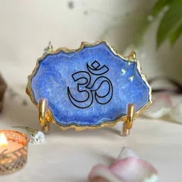 home arte OM Metal Holder with Blue Agate-picture-30