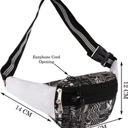 Nice Purse designer black-white 3 zip waist bag03 Waist bag image 5