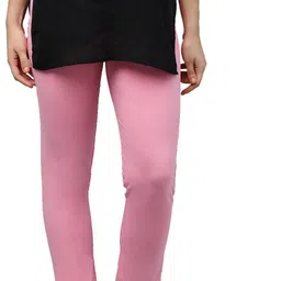 Women Slim Fit Pink Cotton Blend Trousers-image-85