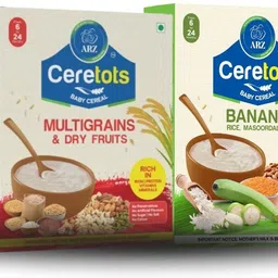 arz home made food ARZ CERETOTS Multigrains+Banana rice baby food Cereal(600g,Pack of 2,6+Months) Cereal-picture-12