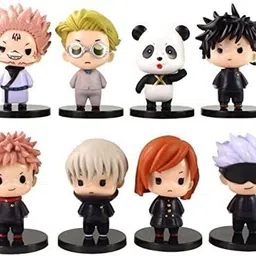 rvm toys Set of 8 Jujutsu Kaisen Chibi Anime Figures 7cm Toy Car Dashboard Study Table-picture-31