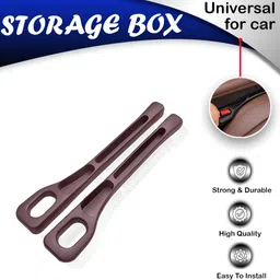 asryd Generic Car Seat Gap Filler Organizer Console Side Storage Cover Brown Car Armrest image 2