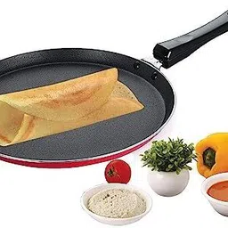 BLAL Non Stick Dosa Tawa with Handle, 270mm ,Aluminium, Black Flat Pan 27 cm diameter 1.5 L capacity image 4