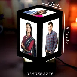 picture affairs production customized Revolving Wall Shadow Photo Frame Table Lamp image 3