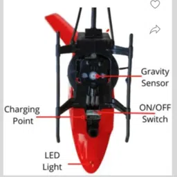 zenvy Falcon RC Helicopter for Kids – Rechargeable Remote Control Toy with Lights image 4