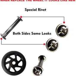 myviradi Luggage Wheels Only for Replacement and Repair Wheels for suitcase(4 CM+Cutter) Single Unit Measuring Wheel image 4