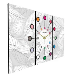 olive tree Andrre Multicolour Engineered Wood Wall Clock image 3