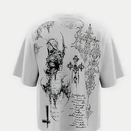 xpecto style Men Printed Round Neck Cotton Blend White T-Shirt image 2