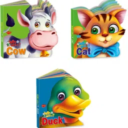 go woo Set Of 3 Who Am I Story Books Of Cat, Cow & Duck-picture-16
