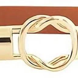 maycreate Women Casual Brown Fabric Belt-picture-33