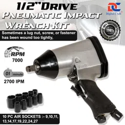 digital craft Pneumatic Impact Wrench Kit,Air Blow Gun,Air Blow Gun DG10 Pneumatic Impact Wrench image 2