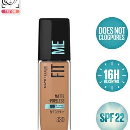 maybelline new york Fit Me Matte+Poreless Liquid Foundation (With Pump & SPF 22), 330 Toffee Foundation image 1