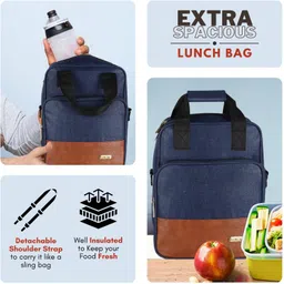 lorem Daily Use Blue Office/School Insulated Men & Women Tiffin/Lunch Bag-OB-TB13 Waterproof Lunch Bag image 4