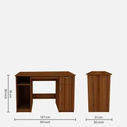 woodbuzz Athos Computer Table in Walnut Finish image 2