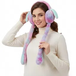 arjhubbs Cute jumping rabbit Earmuff Headphones for Kids Girls with CHUCHU sound Ear Muff image 1