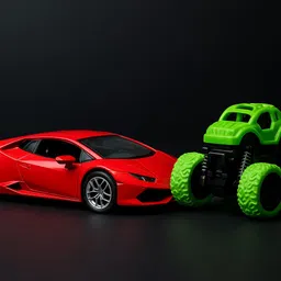 Die-Cast Red Sports Car Toy for Kids | Pull Back Racing Supercar (Metal Body)-image-4