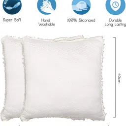 sh creation and handlooms Designer & Decorative Cushion Square Shapes for your Luxuries (Size16X16 Inches) Microfibre Solid Cushion Pack of 1 image 4