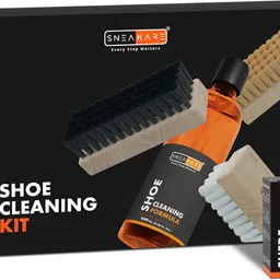 SNEAKARE Complete Shoe Cleaning Kit 100ml Cleaner 3 Brushes Towel Suede Eraser Shoe Care Cleaner-picture-16