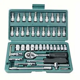 gorlera 46 in 1 Pcs Tool Kit & Screwdriver and Multi Purpose Combination Tool Case Precision Socket Set image 2