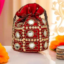 Women Red Potli-image-18