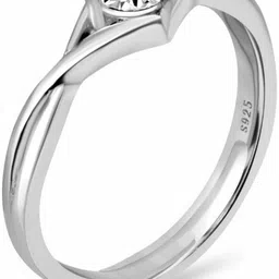 zarkan Sterling Silver Cubic Zirconia Rhodium Plated Ring-picture-38