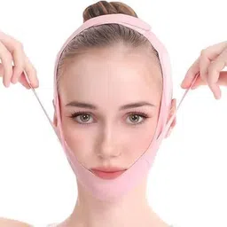 adp traders Double Chin Lift Mask, Silicon V Line face lifting mask, Chin Reducer for Women Face Shaping Mask image 4
