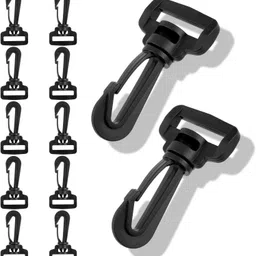 fashcore 12 Pcs Plastic 360 Degree Rotating "1 Inch" Swivel Hook For Shoulder Strap Locking Carabiner-picture-38