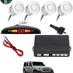 monolive Car Reverse Parking White Sensor With Led Display/Buzzer-306 White 4Parking Sensor Increased Safety For Passengers Universal For Car-306 Parking Sensor-picture-21