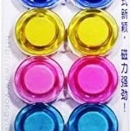 crazygol 30 MM Colour Magnet Button 30 mm Round Magnetic Button Fridge Magnet, Magnetic Paper Holder, Multipurpose Office Magnets Pack of 1 image 2