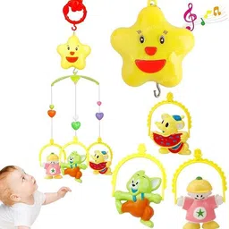 electricbass Musical Wind-up Cot Mobile Ring with Hanging Toys Soft Soothing Music for Babies-picture-23