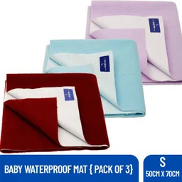 weewish Waterproof - Cotton, Fleece Dry Sheet - Reusable & Washable-(Small) - Pack of 3-picture-28