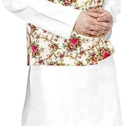 trust ous Men Cotton Blend Kurta Pyjama Ethnic Jacket Set image 3