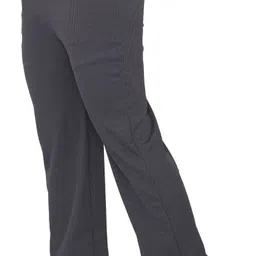 fashion bazaar Women Regular Fit Grey Cotton Blend Trousers image 3