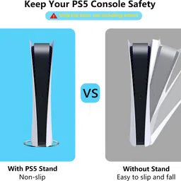 PROBEROS Vertical Stand Non Slip Base Mount Heat Dissipation PS5 Slim and Pro Gaming Accessory Kit image 4