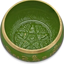 sarveda Sacred Mantra Singing Bowls Green 10cms Singing Bowl image 2
