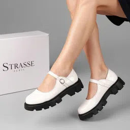 strasse paris Smart Casual Buckle Detailed Bellies for Women & Girls Bellies For Women-picture-17