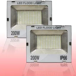 mudgalelectricals 200 Watt Ultra Thin Slim Ip65/IP66 LED Flood Outdoor Light Cool White Waterproof Pack of 2 Flood Light Outdoor Lamp-picture-23
