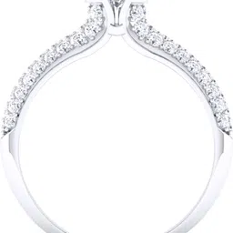 radha rani Sterling Silver Zircon Rhodium Plated Ring image 4