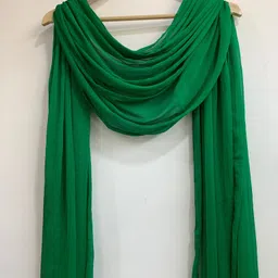 noorfashion Chiffon Solid Green Women Dupatta-picture-25