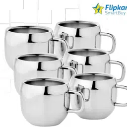 flipkart smartbuy Pack of 6 Stainless Steel Steel Tea Cup, Cup Set, Steel Tea Cup Set Of 6, Apple Tea Cup, Tea Cup Set-picture-38