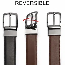 sskk Men Brown Artificial Leather Belt image 2