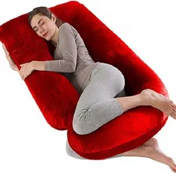 victostar j shape Microfibre, Polyester Fibre Solid Pregnancy Pillow Pack of 1 image 1