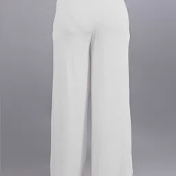 lyra Women Regular Fit White Viscose Rayon Trousers image 2