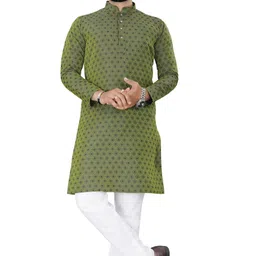 brofun Men Jacquard Kurta Pyjama Set-picture-14