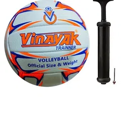 vikas sports Volleyball mashi orange 01 with air pump Volleyball - Size: 4-picture-25