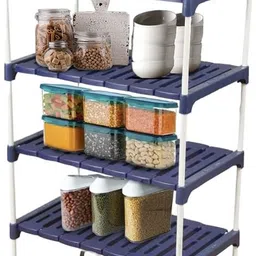 novatic Utensil Kitchen Rack | Kitchen Organizer | Dish Rack with Plate & Cutlery Stand Carbon Steel Kitchen Trolley-picture-29